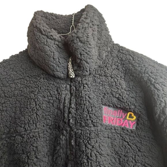 Boxercraft Finally Friday Gray Custom Sherpa Pullover Size Large - Picture 4 of 12